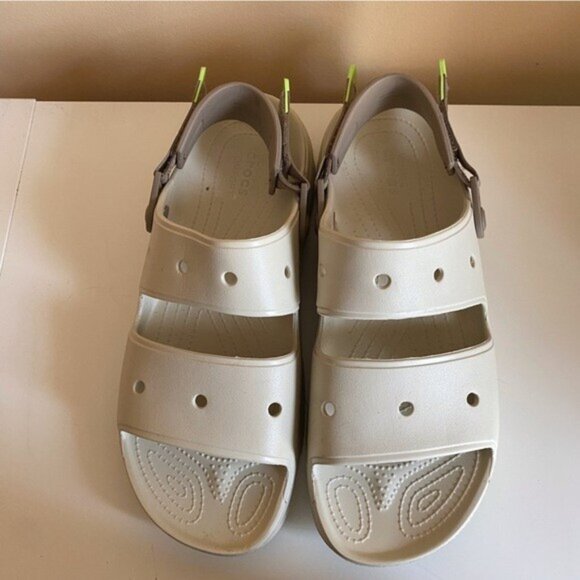 CROCS Classic All Terrain Sandal Mens 13 Bone Double Strapped - Picture 2 of 7